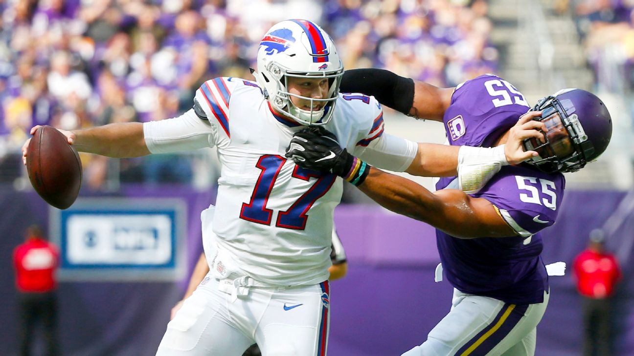 Bills QB Josh Allen hurdles Vikings' LB Anthony Barr - Sports Illustrated