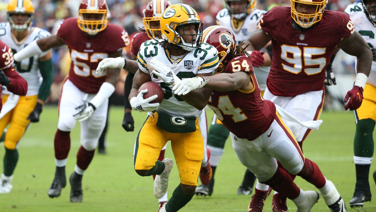 Packers RB Aaron Jones nominated for FedEx Ground Player of Week 2