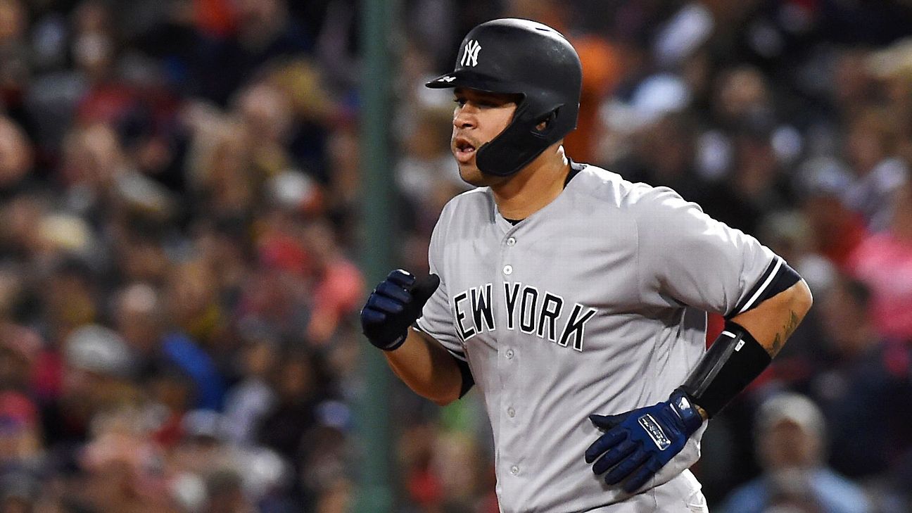 Aaron Judge, Aaron Hicks, and Gary Sanchez hit their 40th career home runs  in the same game 