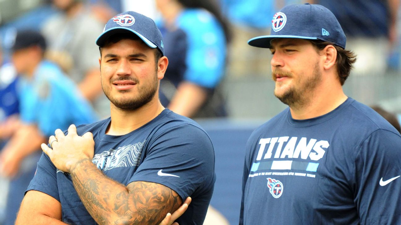 Titans' Taylor Lewan, Jack Conklin pitching sack shutouts