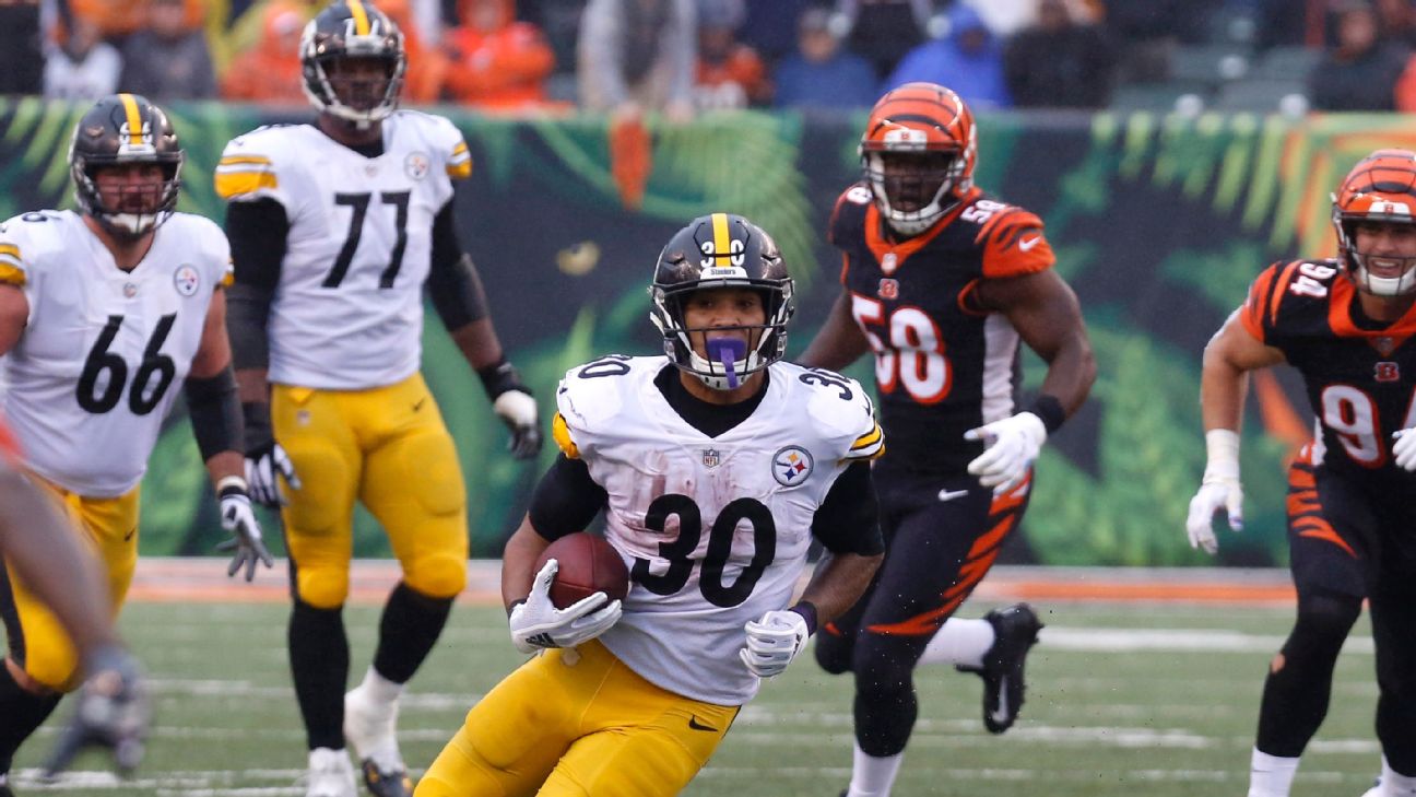 James Conner downgraded to doubtful for Sunday's game vs. Patriots