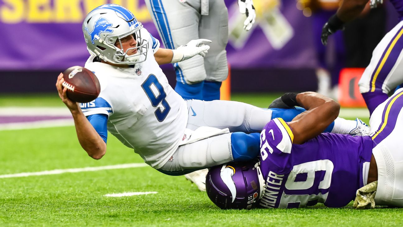 Minnesota Vikings set franchise mark with 10 sacks vs. Detroit Lions - ESPN