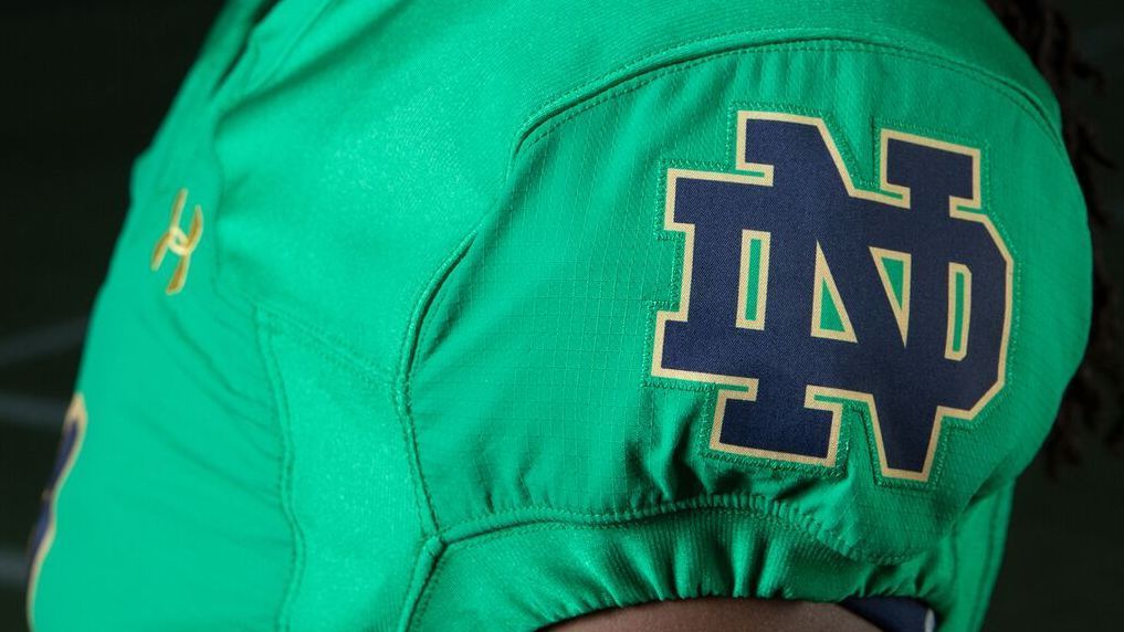 NotreDame #FightingIrish in #neon green uniforms