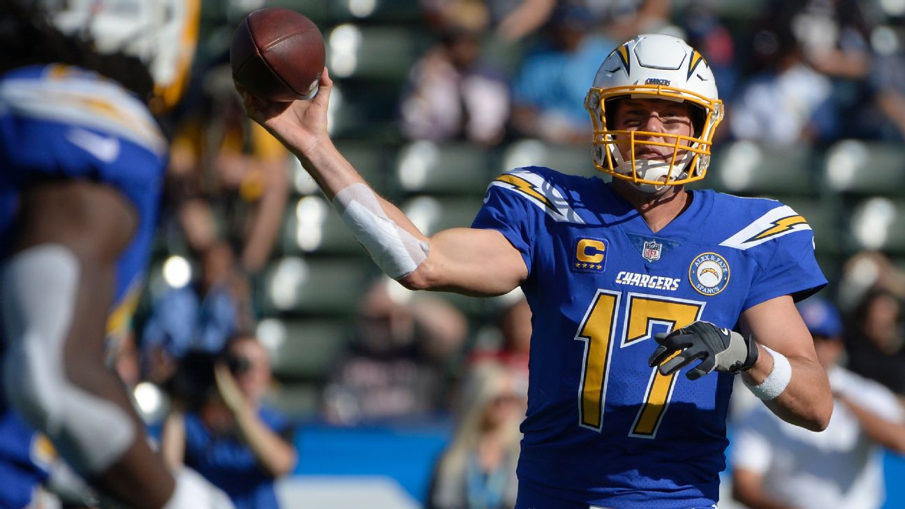 Los Angeles Chargers - Philip Rivers and Joey Bosa take a break