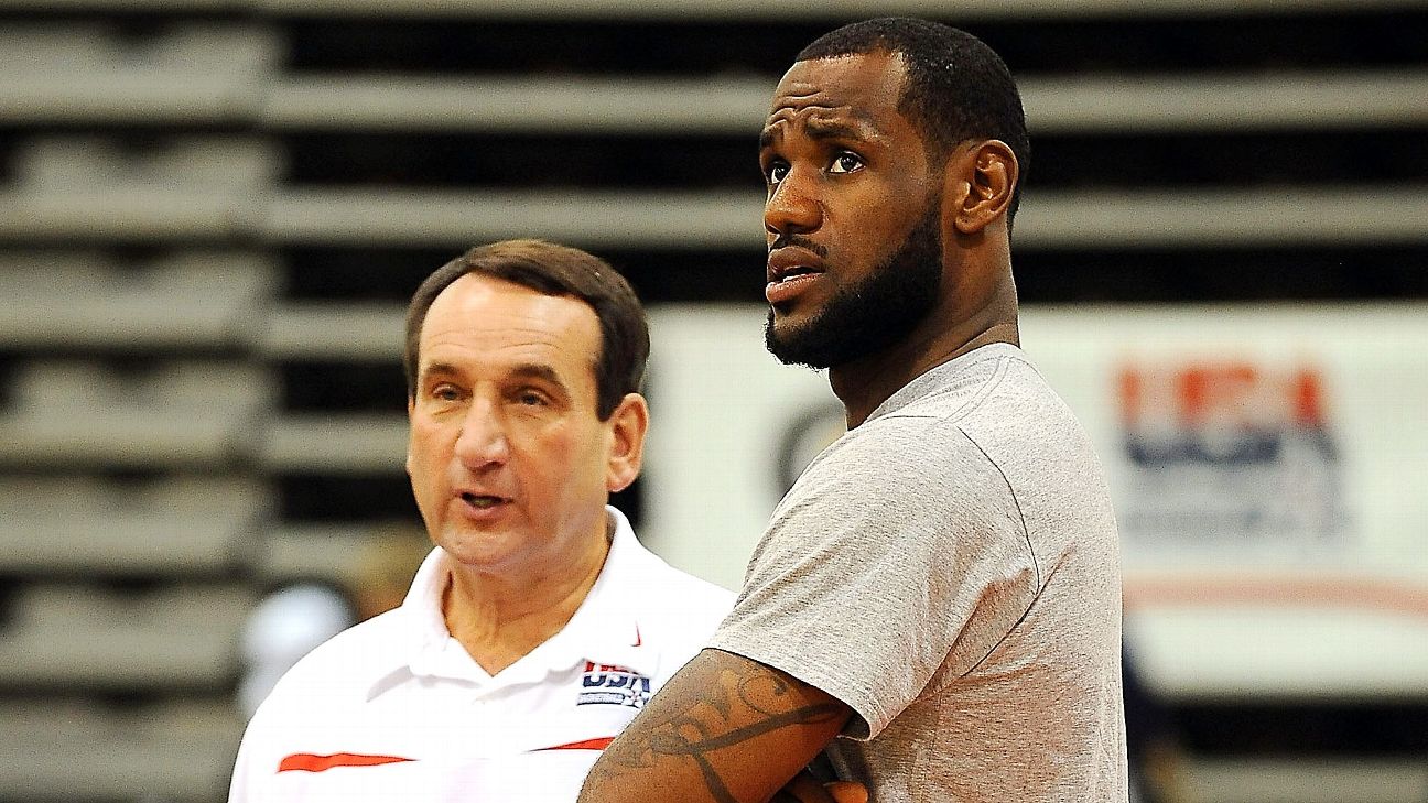 LeBron backs Coach K, teases Duke future for LeBron James Jr. - ABC7 ...