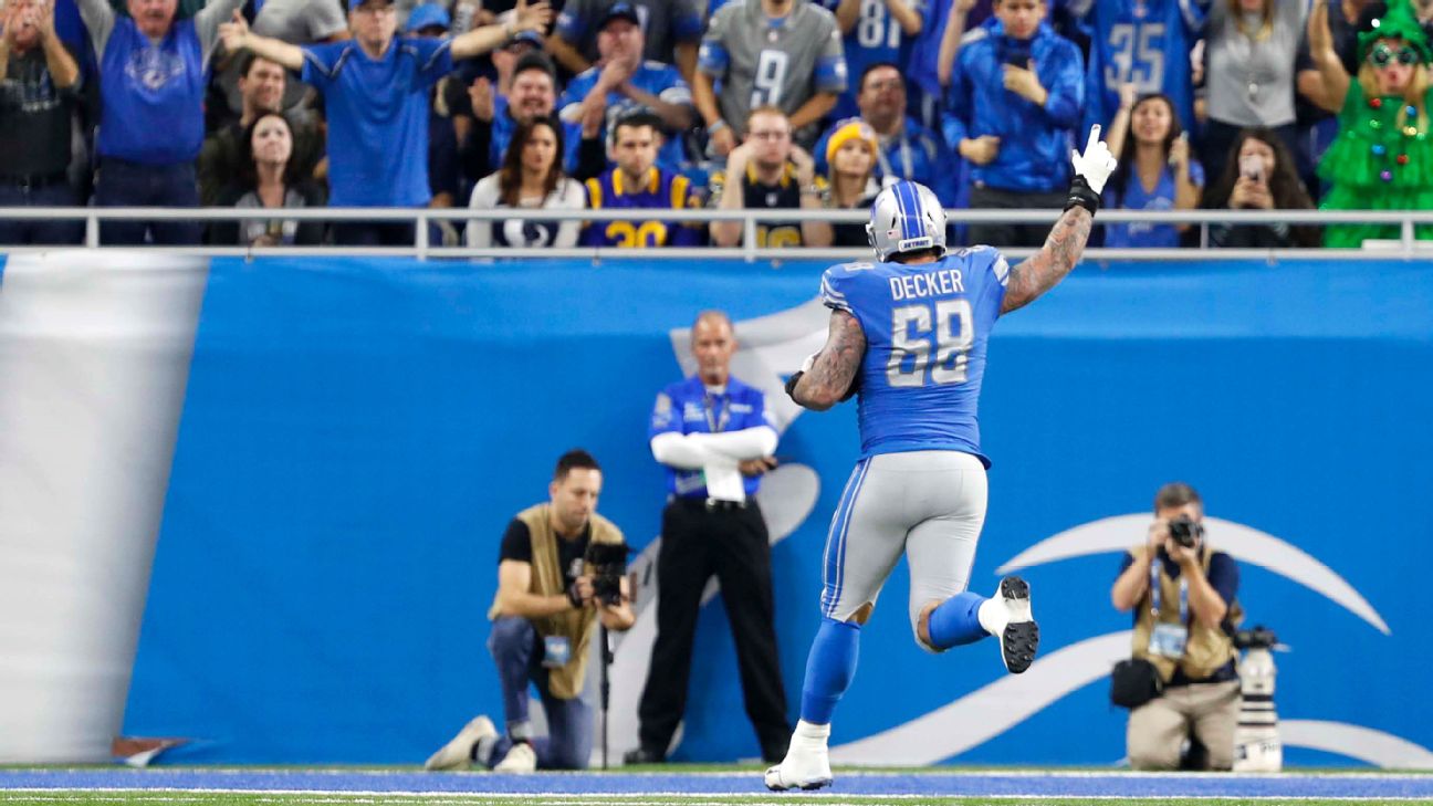 Pretty damn cool': Detroit Lions' Taylor Decker scores first