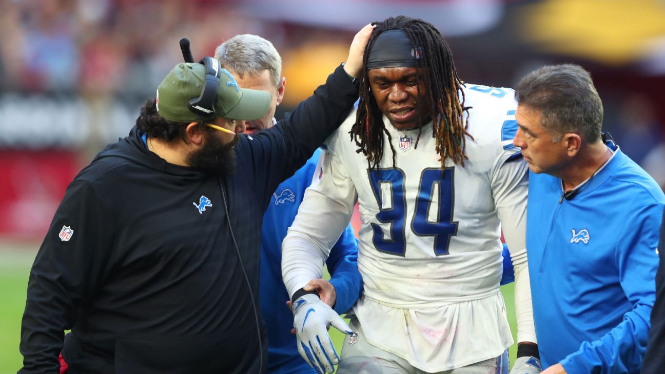 Detroit Lions' Ziggy Ansah sad about latest injury, optimistic about  playing vs. 49ers