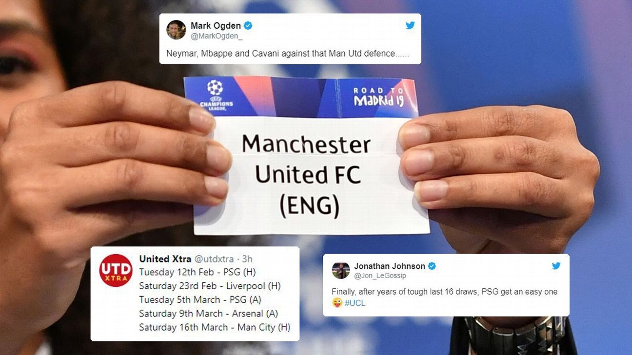 Man United got PSG in Champions League draw and social media loved it