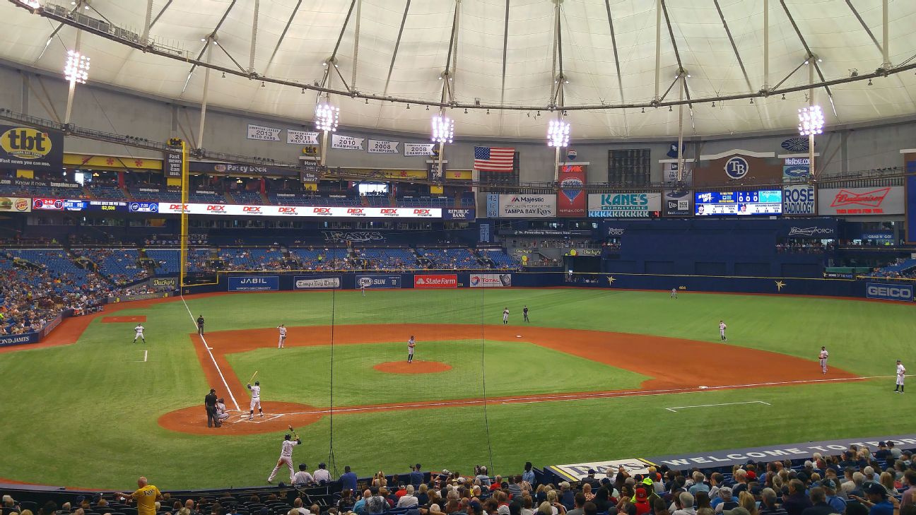 Rays consider tinting roof to help track fly balls - ESPN