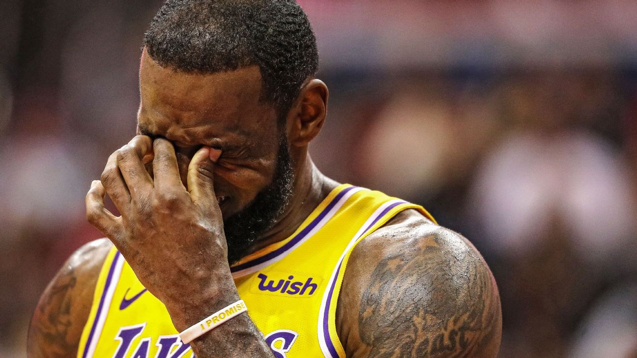 LeBron James forced to preach patience after loss in Lakers debut - The  Athletic