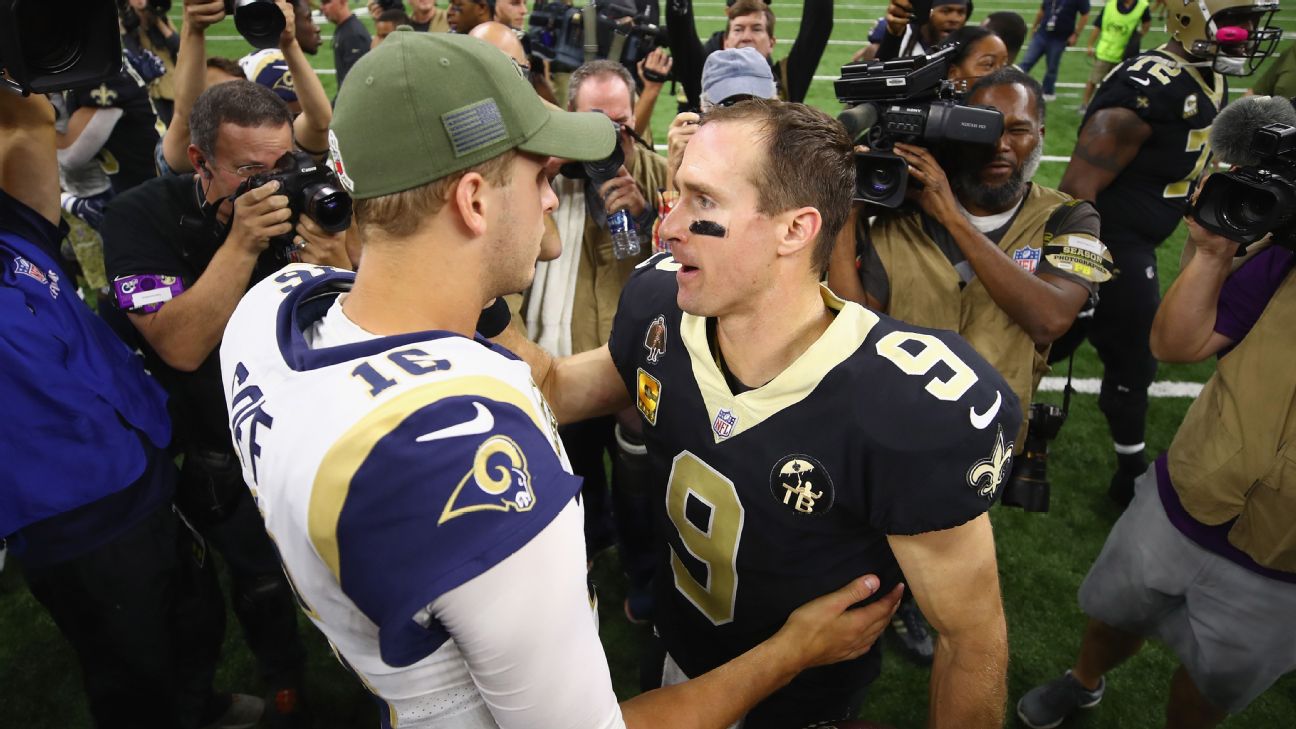 Jared Goff has appreciation for Drew Brees