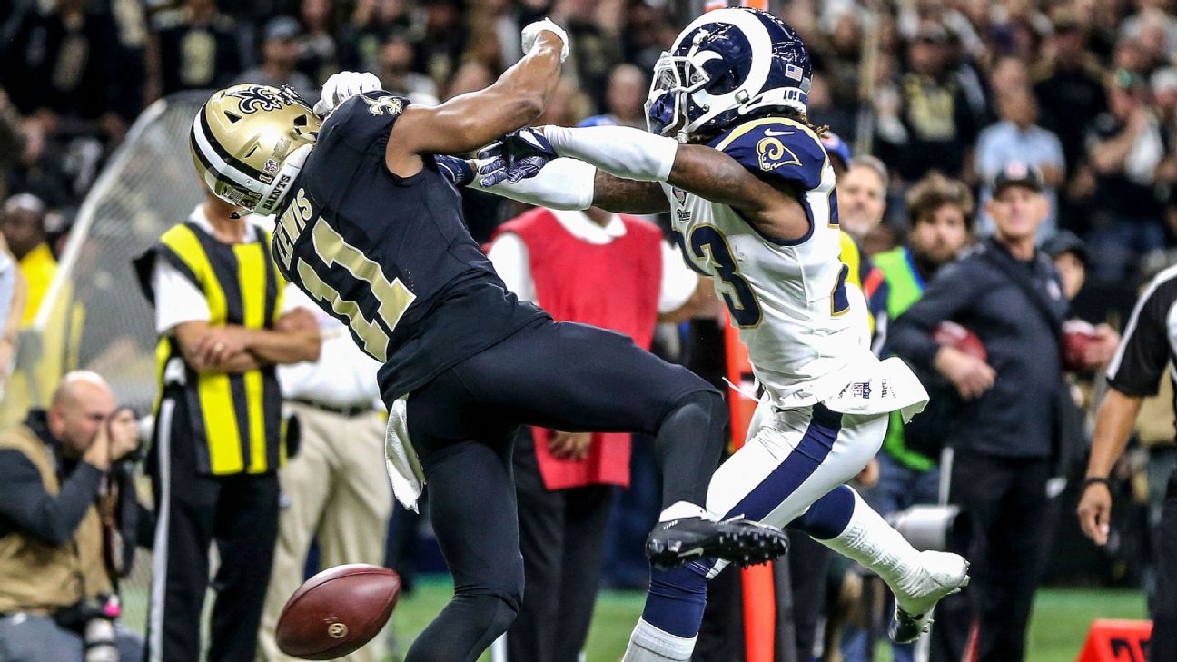 dominere Pudsigt hjem NFL world reacts to blown interference call during Rams-Saints game - New  Orleans Saints Blog- ESPN