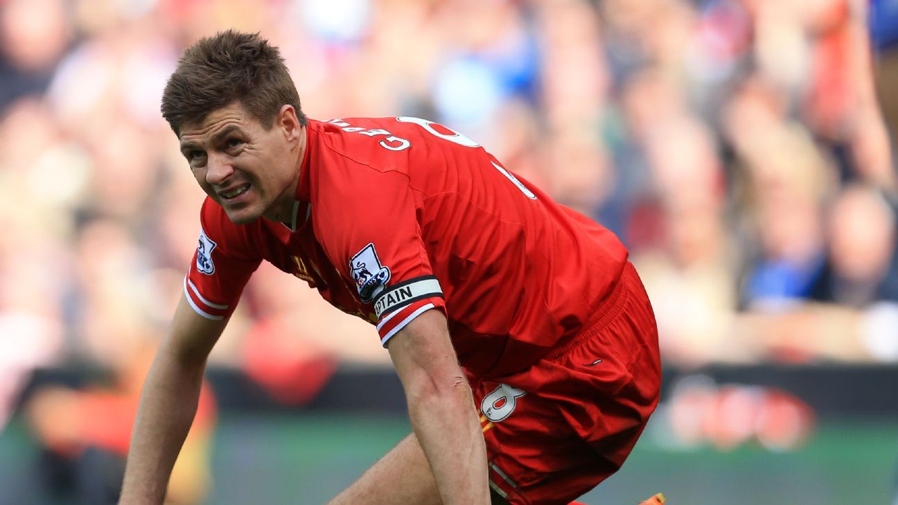 Steven Gerrard's costly slip vs. Chelsea was the start of Liverpool's late demise in 2013-14. Steven Gerrard's costly slip vs. Chelsea was the start of Liverpool's late demise in 2013-14.