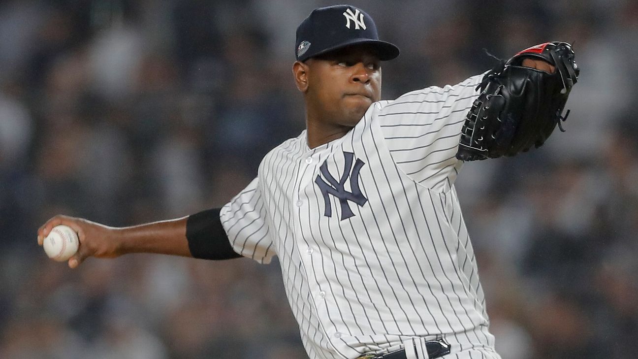 New York Yankees relief pitcher LUIS SEVERINO throwing strikes - Gold Medal  Impressions