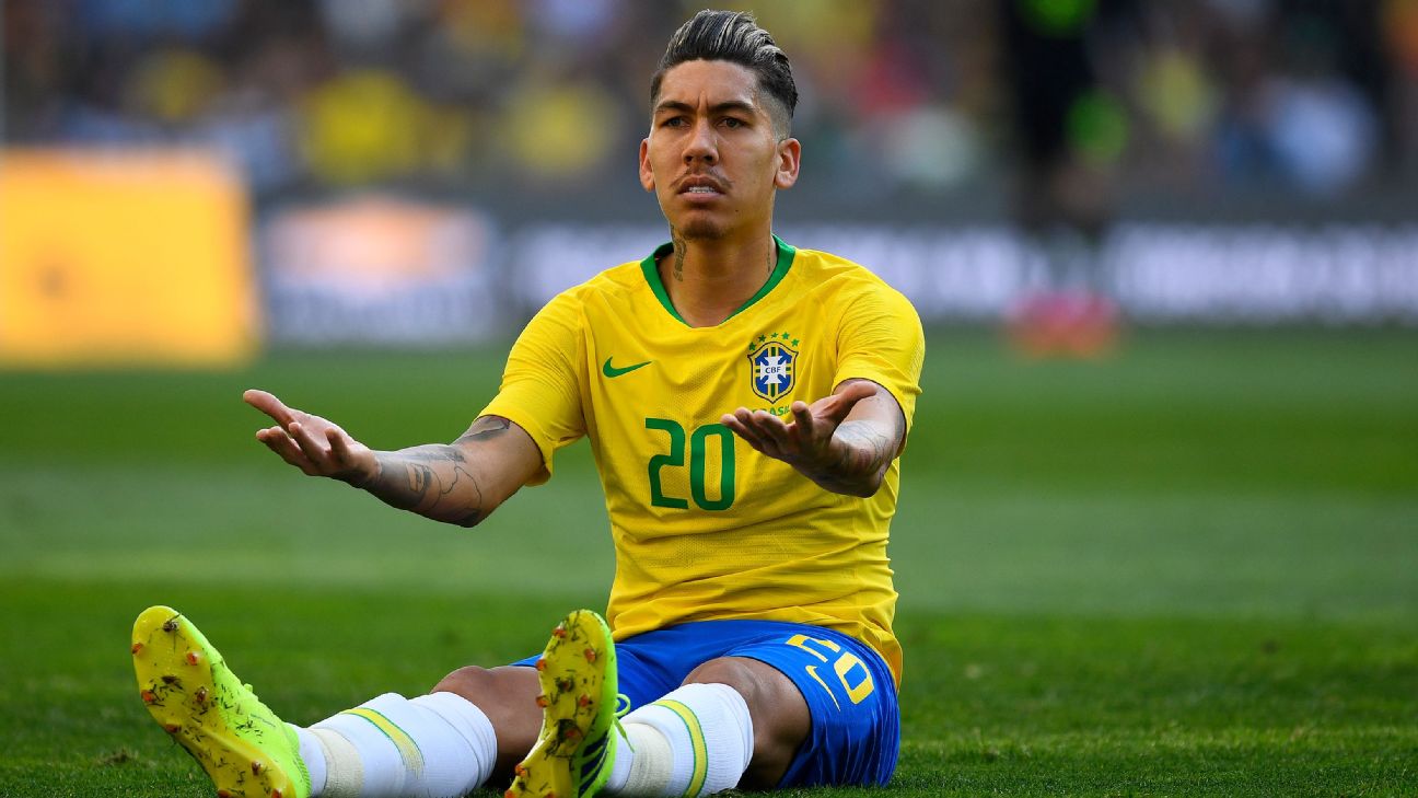 Roberto Firmino reacts during Brazil's friendly draw with Panama. Roberto Firmino reacts during Brazil's friendly draw with Panama.