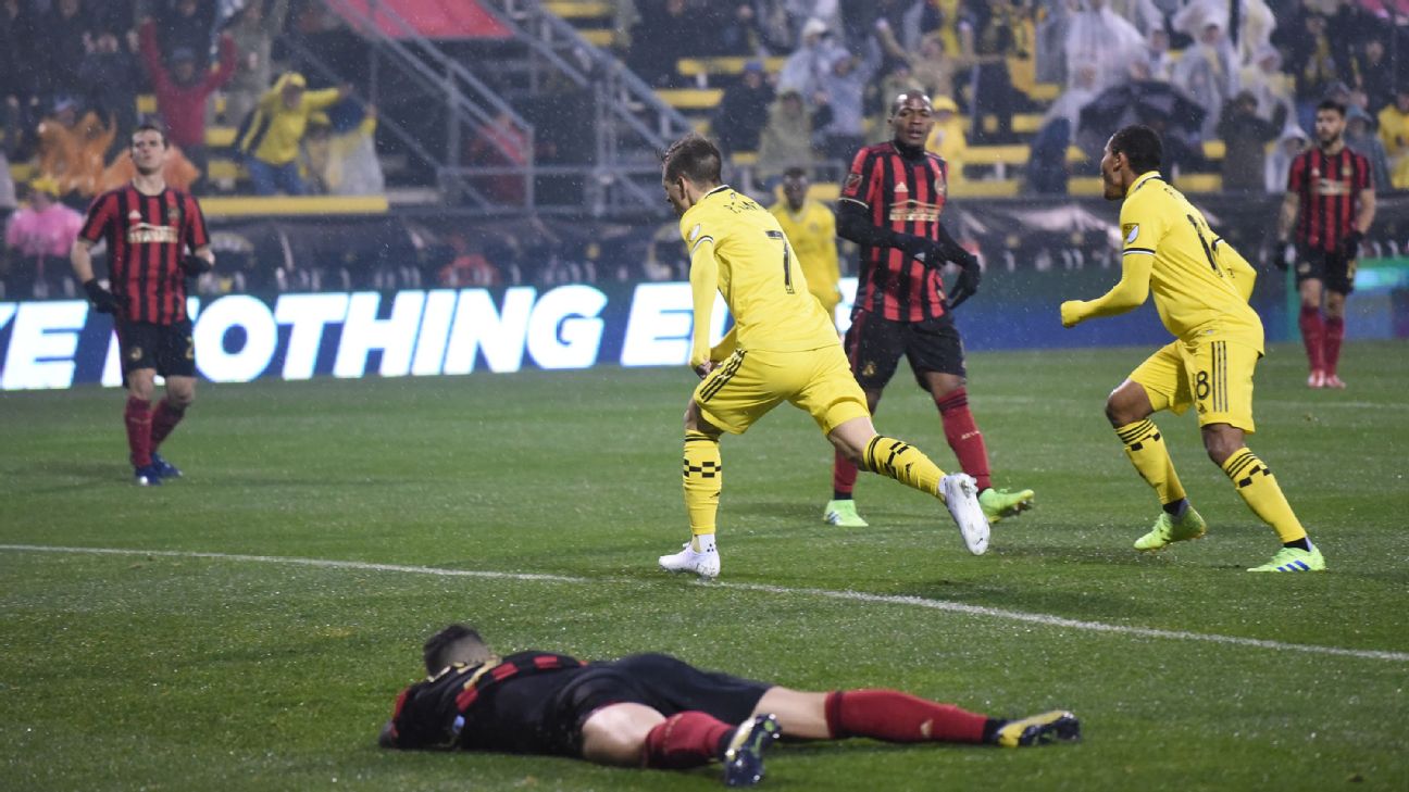 Columbus Crew SC earn soggy win to leave reigning MLS champion Atlanta United winless