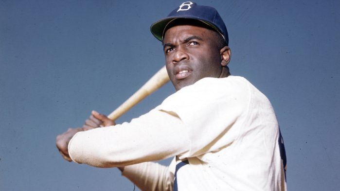 Jackie Robinson In Brooklyn Dodgers by New York Daily News Archive