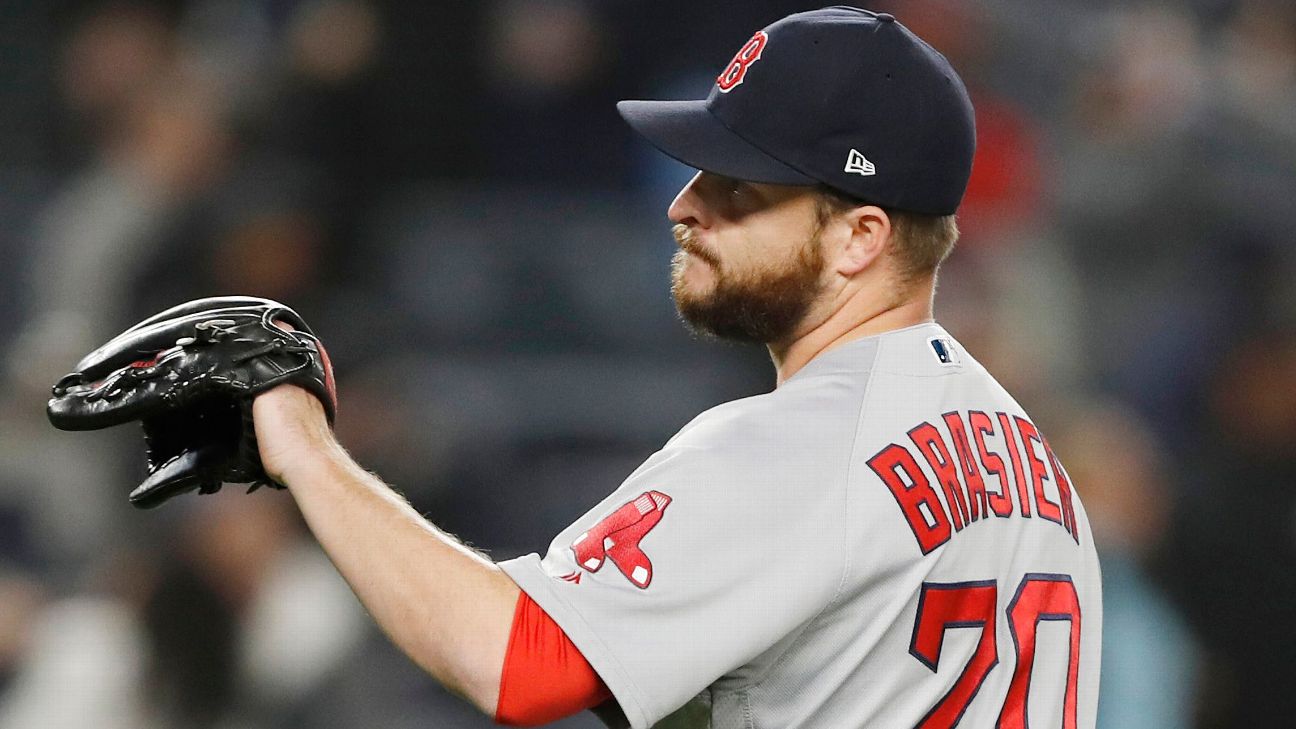 Red Sox release Ryan Brasier, leaving two from 2018 title team - ESPN