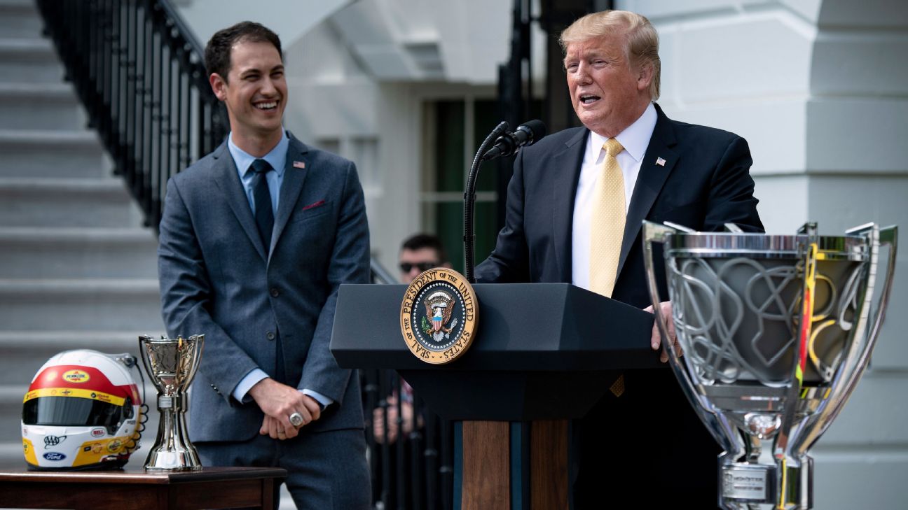 Trump welcomes champ Logano to White House - ESPN