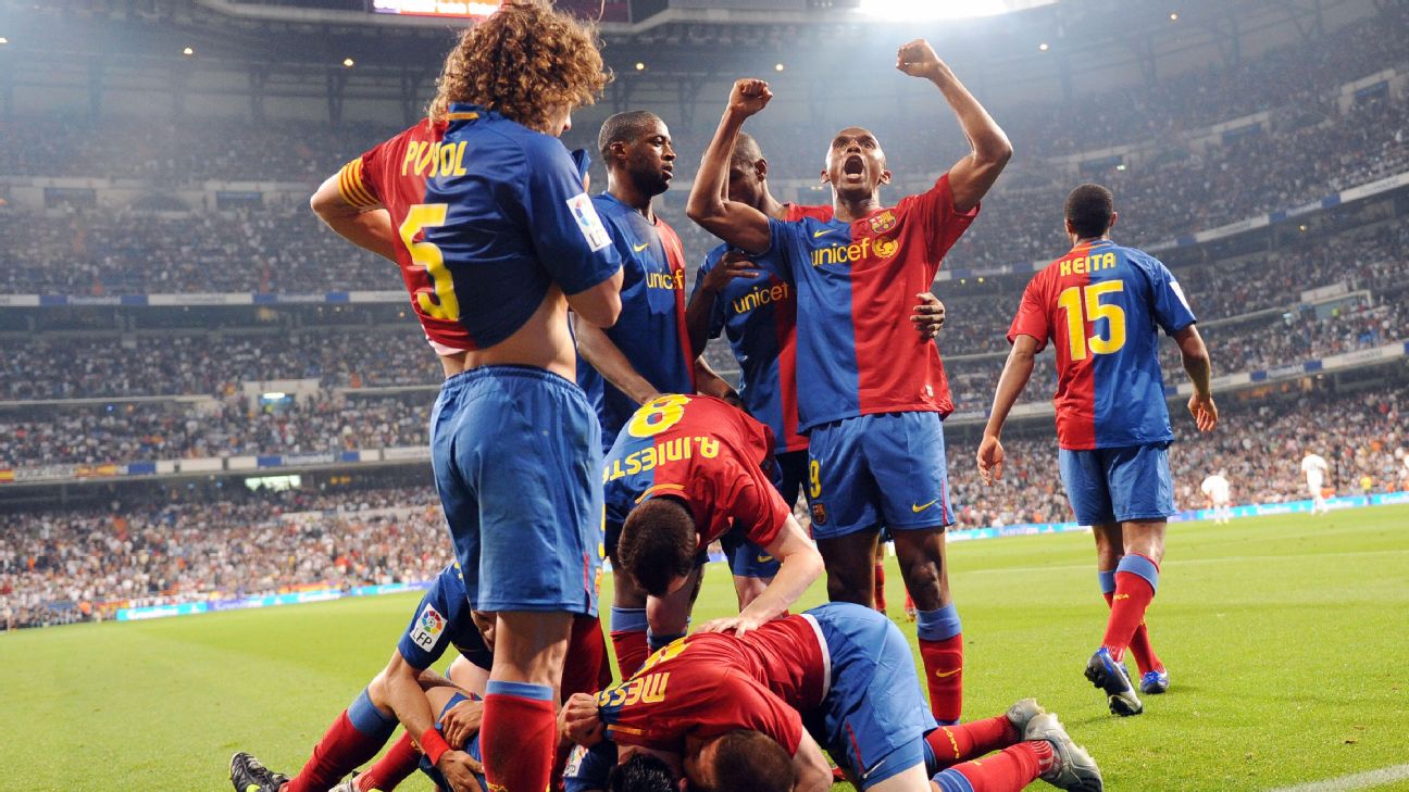 A 11 años del Clásico que ganó el Barcelona 2-6 al Real Madrid en Bernabéu - ESPN