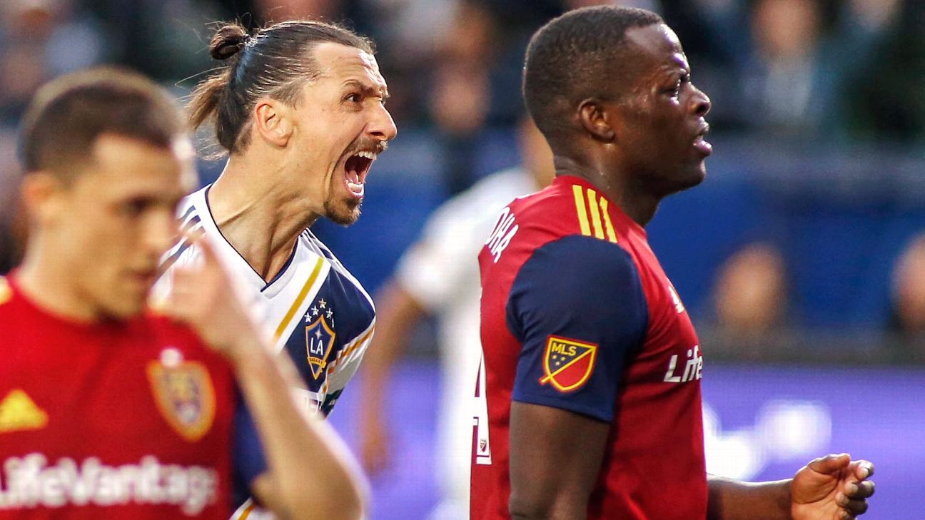 Zlatan Ibrahimovic allegedly threatened Nedum Onuoha when the LA Galaxy met Real Salt Lake. Zlatan Ibrahimovic allegedly threatened Nedum Onuoha when the LA Galaxy met Real Salt Lake.