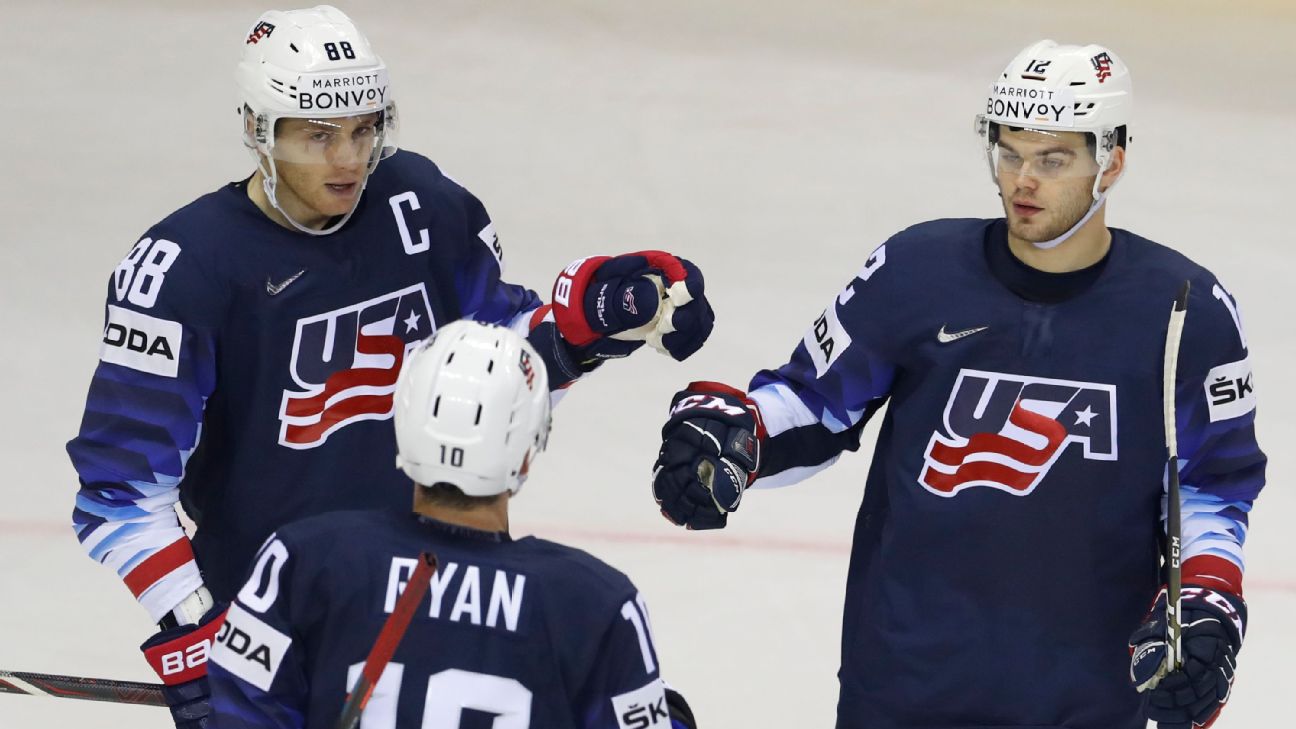 Patrick Kane sets Team USA points, assists records at 2018 worlds