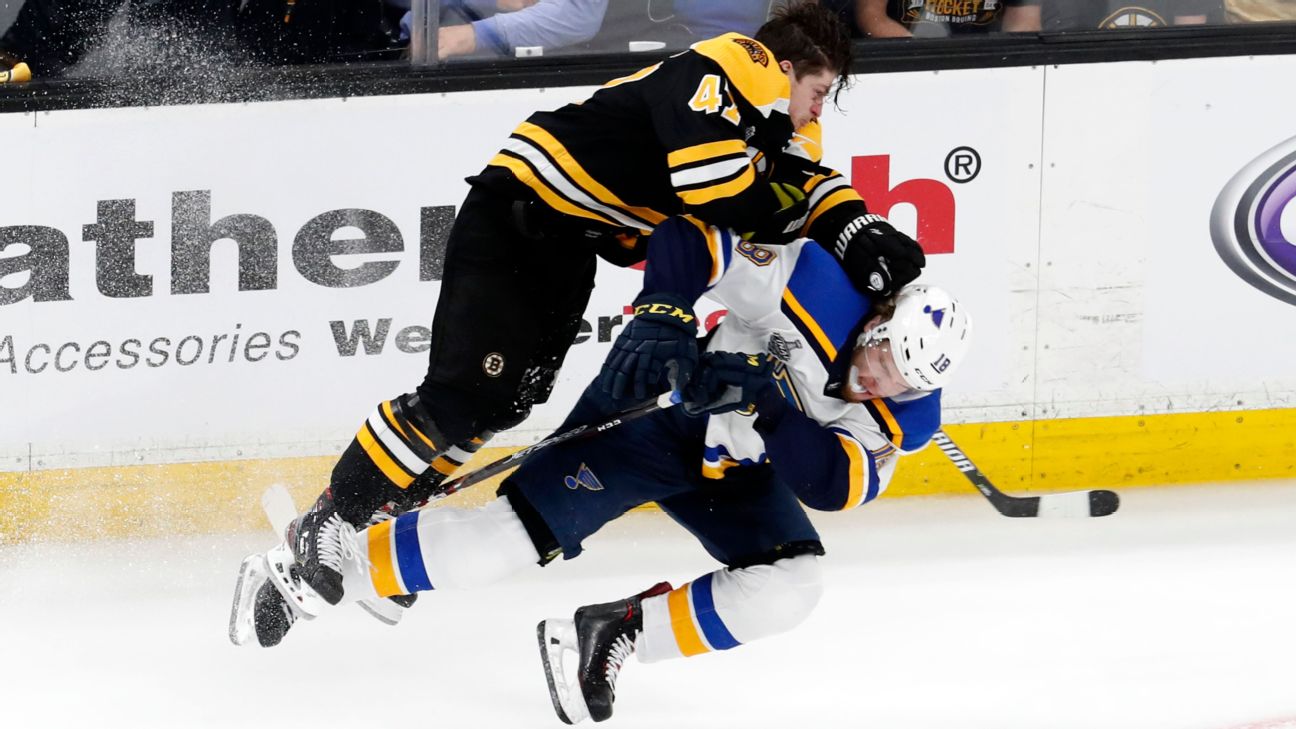 VIDEO: Bruins' Torey Krug Absolutely Destroys Robert Thomas With Vicious Hit  in Game 1