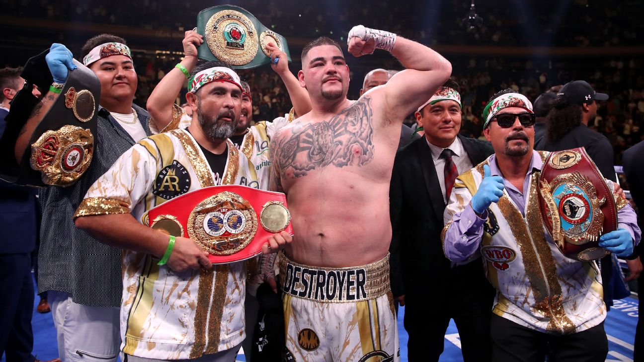 Andy Ruiz Jr. prepara su regreso al ring con la mira puesta en otro campeonato mundial