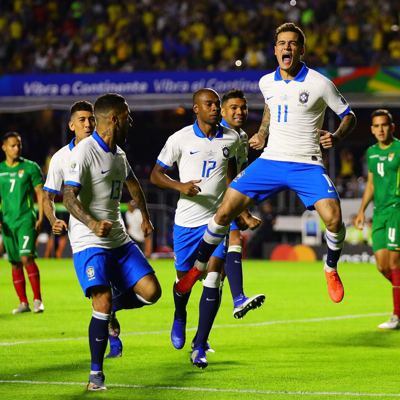 Brazil and Bolivia climb to the top on Matchday 3 of the Copa