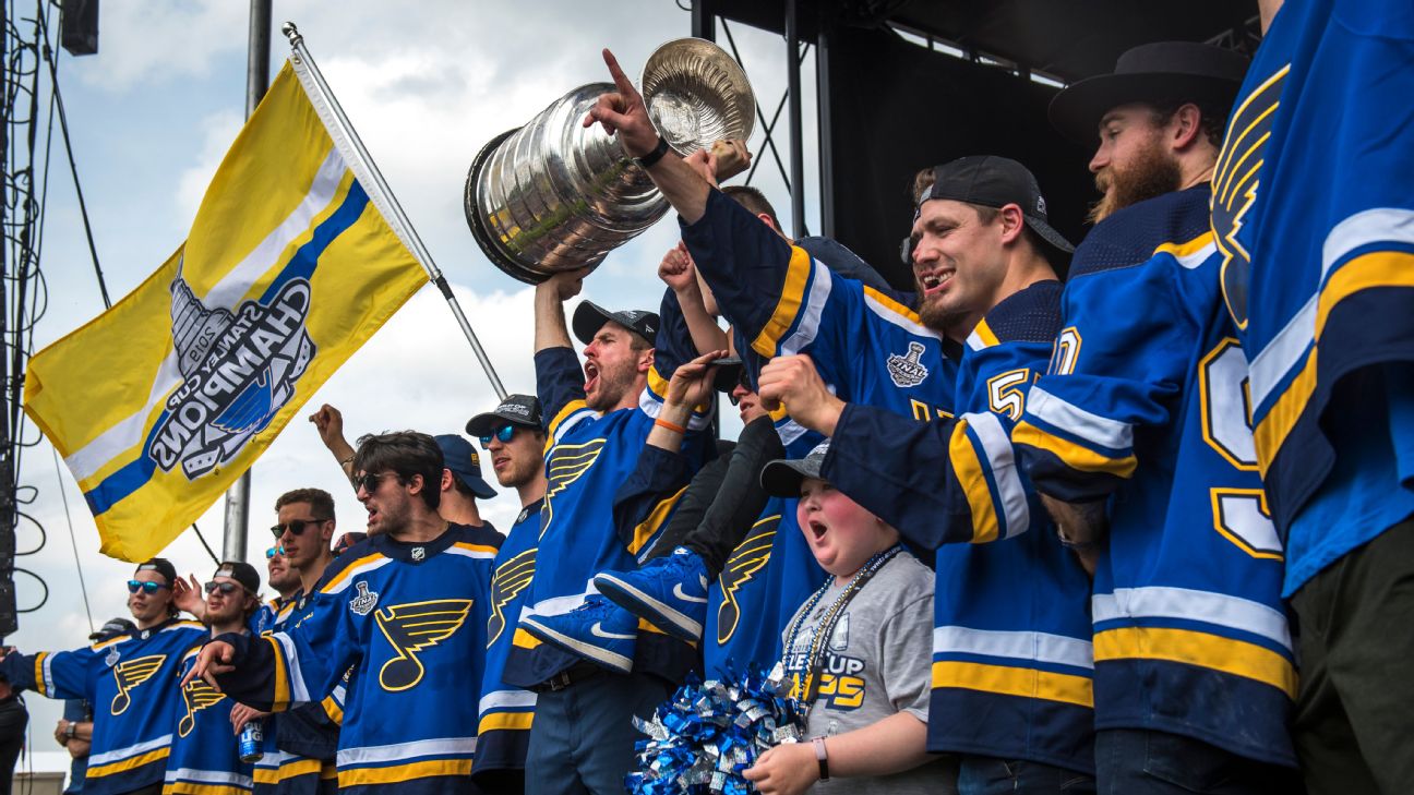 St. Louis Blues parade and rally celebrates team's 'worst to first' season  after winning the Stanley Cup
