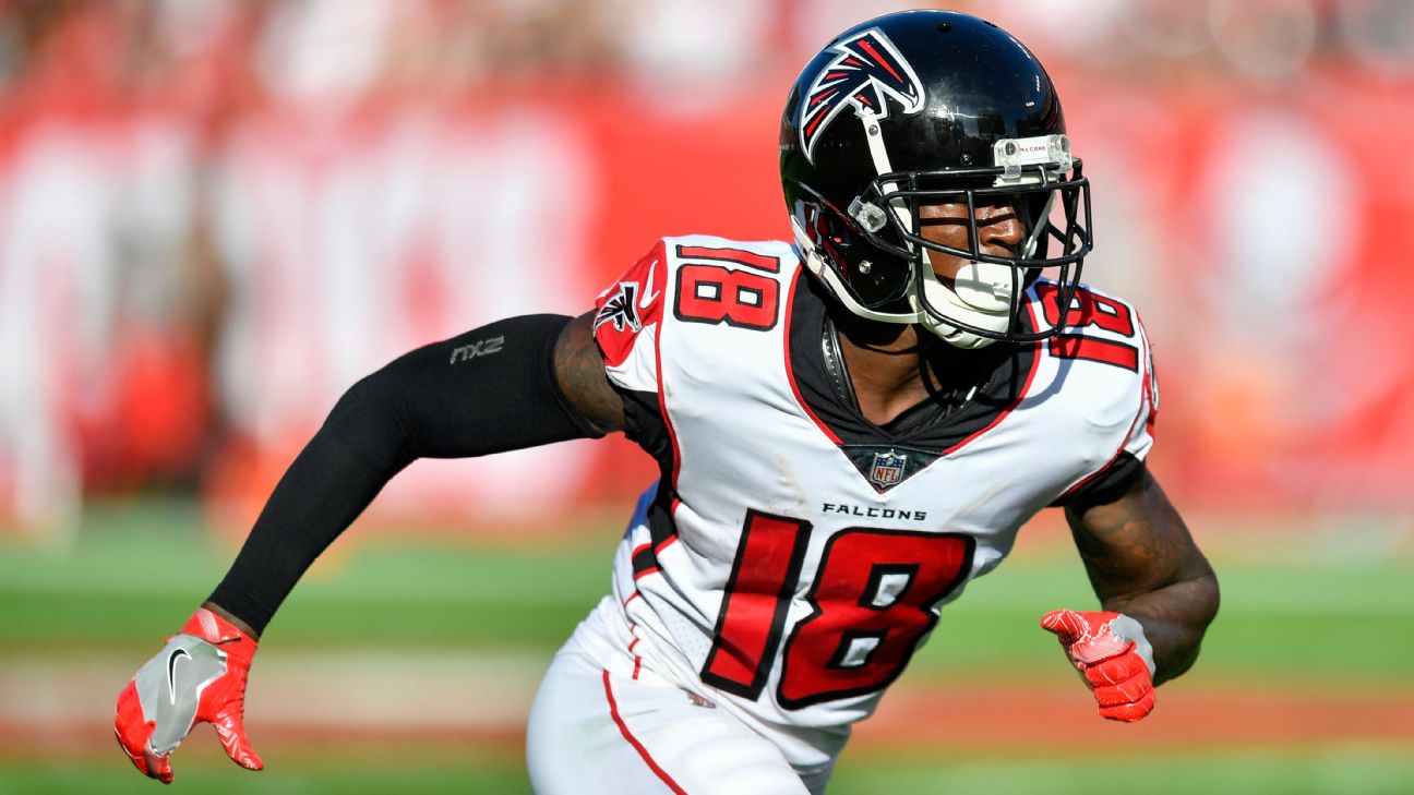 Falcons' Ridley is slowing down so he can speed up