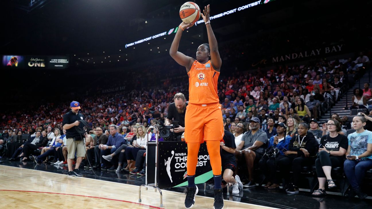 Stricklen edges McBride in WNBA 3point contest ABC7 Chicago