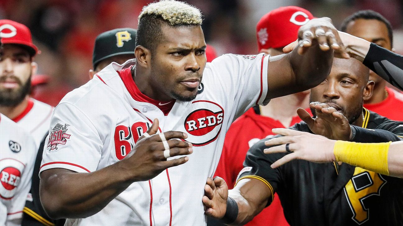 8 bans in Reds-Bucs brawl; Kela 10 games, Garrett 8, Puig 3