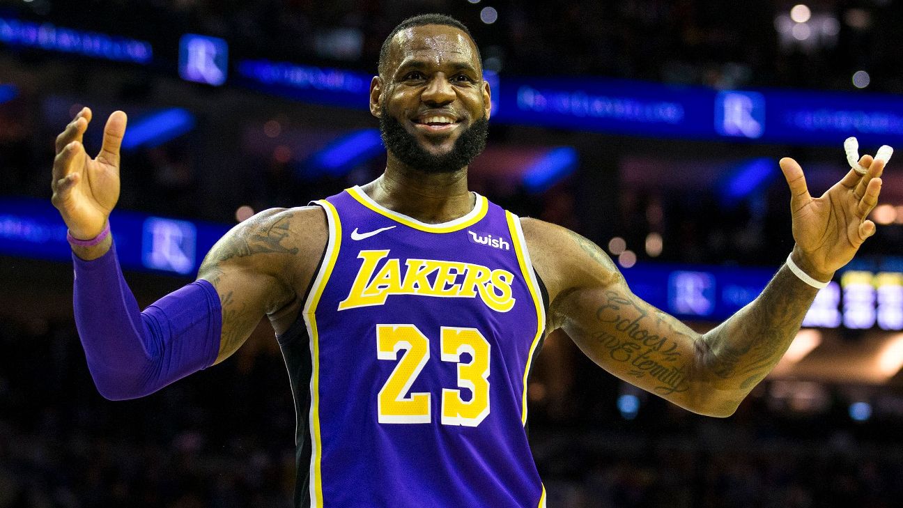 LeBron James shines, but Blazers spoil his Lakers debut with