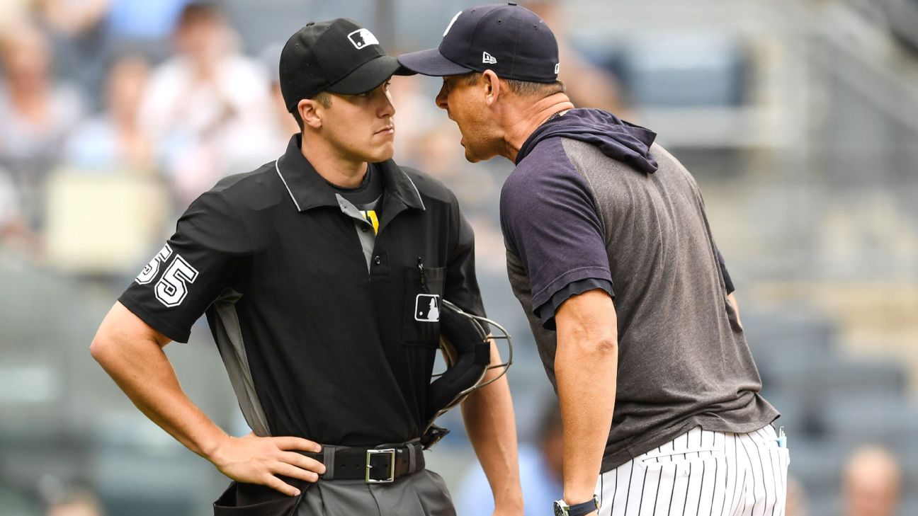 Yankees manager Aaron Boone puts on show after getting ejected for