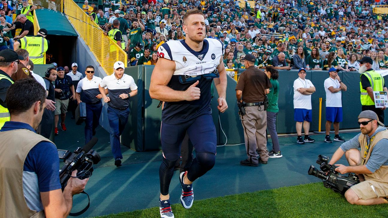 J.J. Watt participates in Packers tradition, breaks kid's bike in process