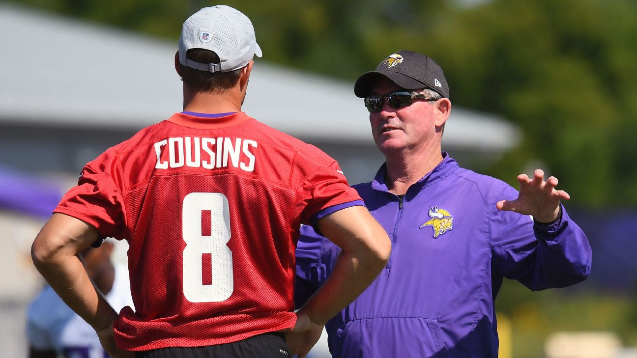 Vikings coach Mike Zimmer wants Kirk Cousins to 'keep going for the jugular'