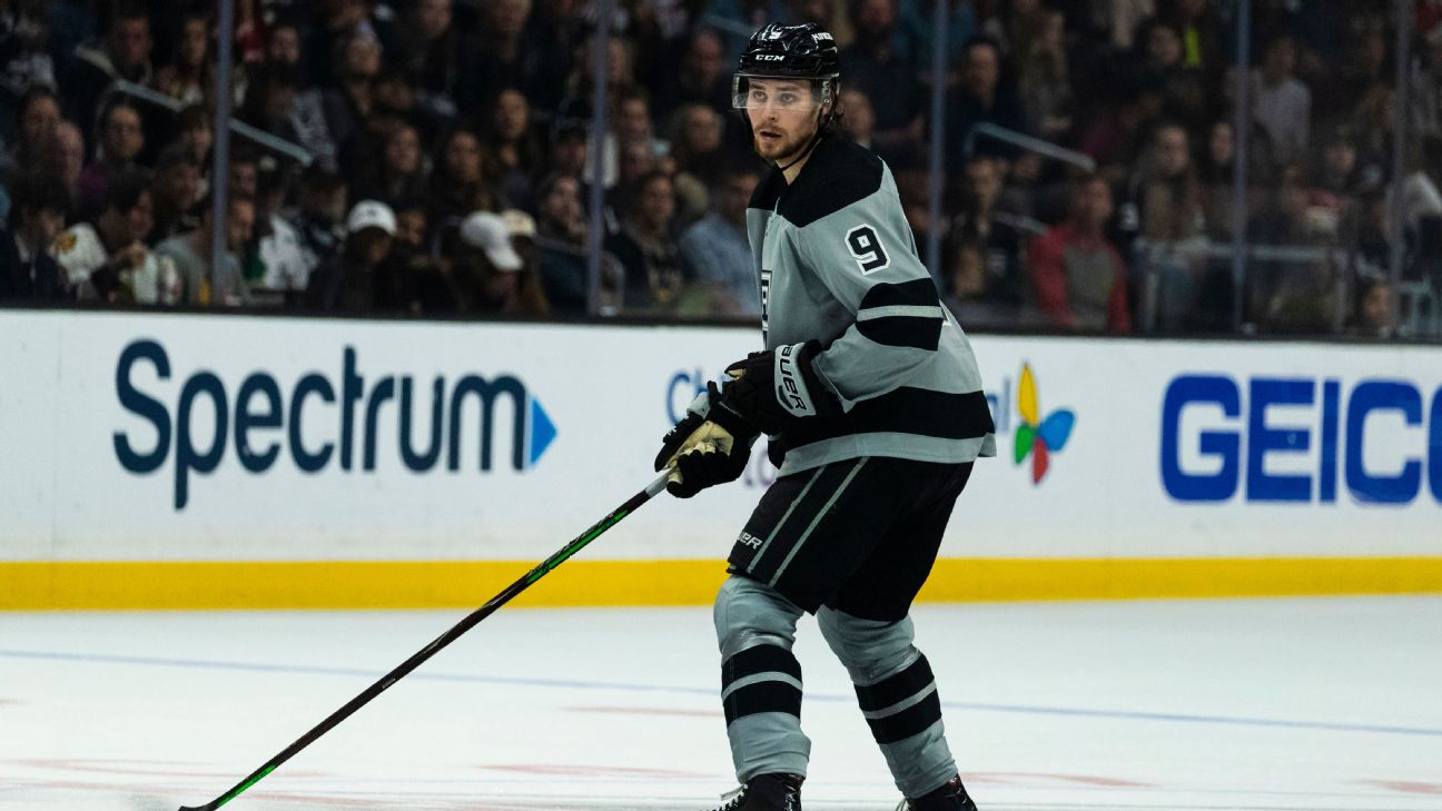 Los Angeles Kings' Adrian Kempe marked lost tooth by swallowing it