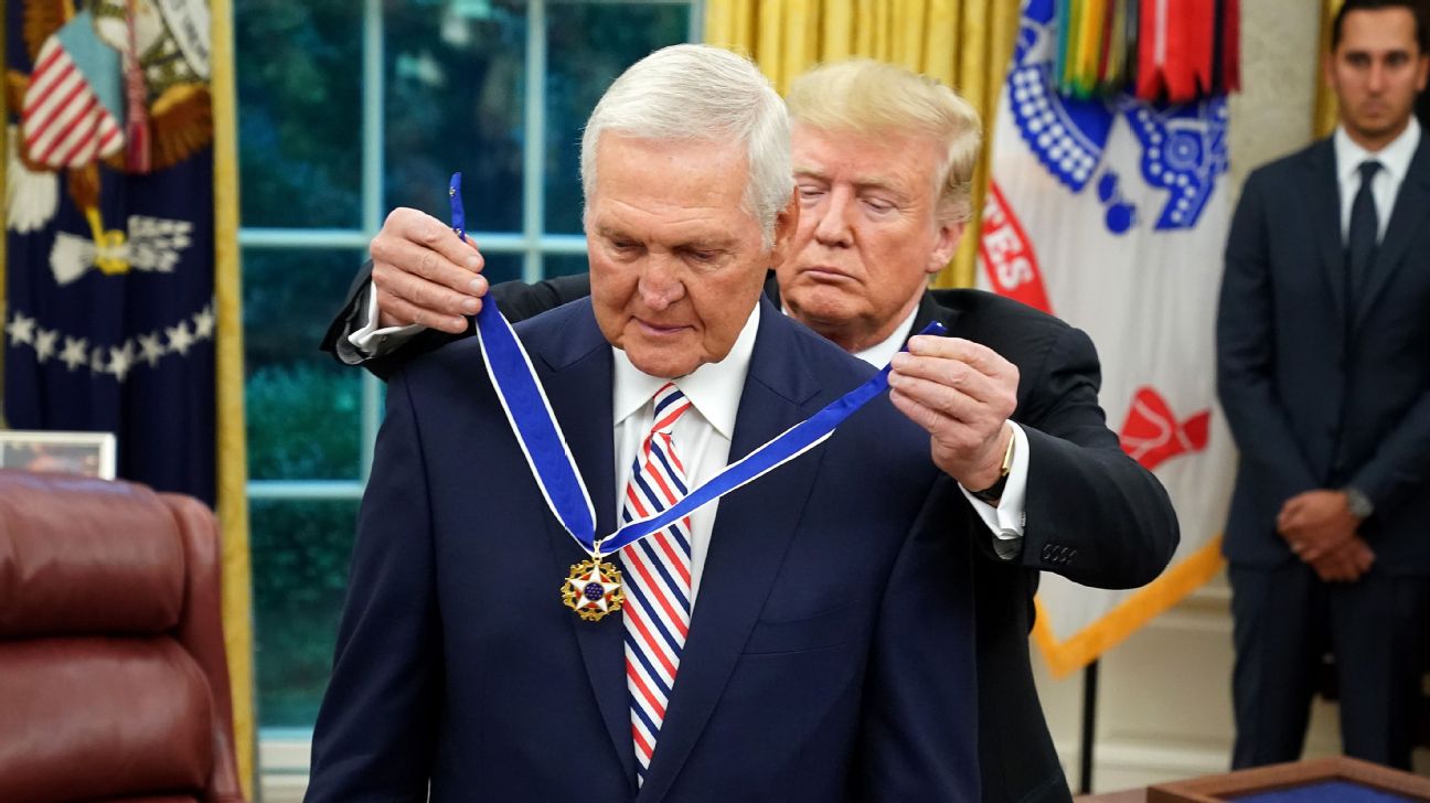 Trump Presents Medal Of Freedom To Jerry West - ABC7 Los Angeles