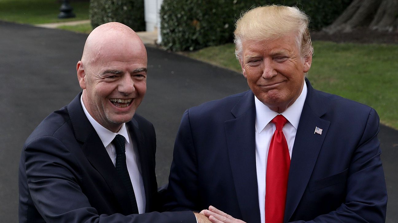 Gianni Infantino é denunciado ao COI por relação com Donald Trump na Copa do Mundo