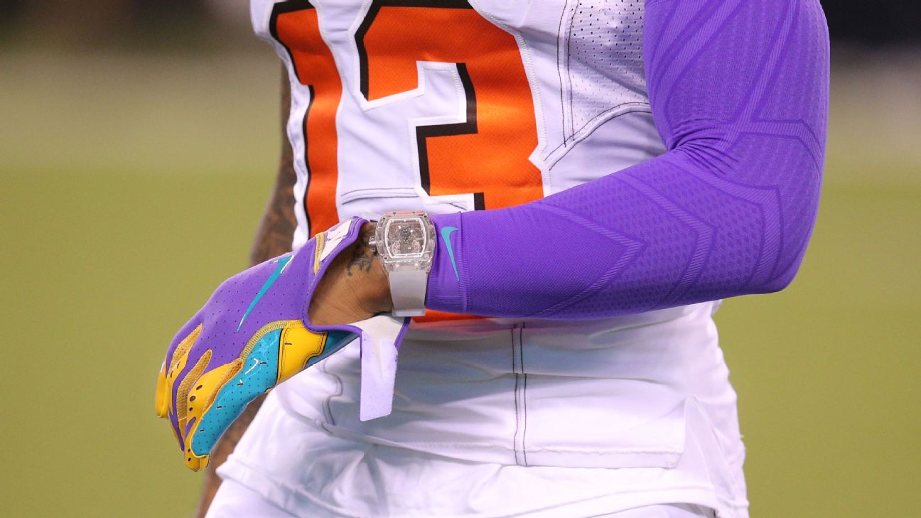 Odell Beckham Jr. Of Cleveland Browns Plays With $200,000 Watch On Wrist