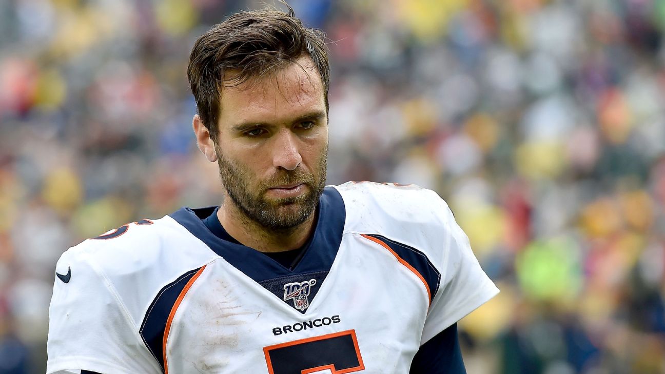 Joe Flacco won't play on Sunday — Here's what it means for the Broncos