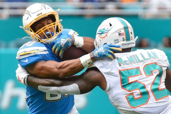 Dolphins trade LB McMillan to Raiders for pick