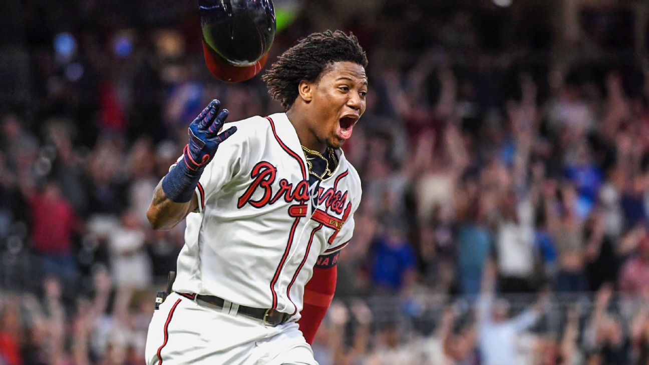 File:Ronald Acuna Jr. stretches for ball from Nationals vs. Braves