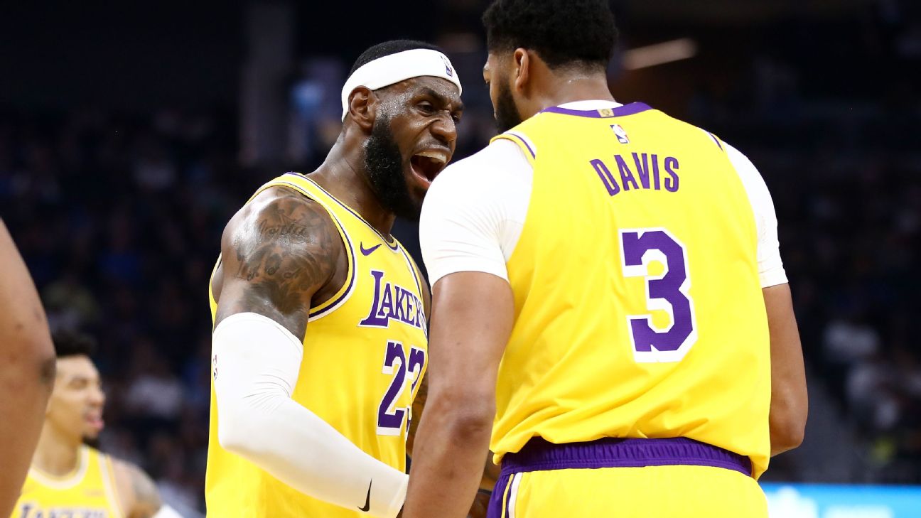 LeBron James, Anthony Davis a dynamic duo as Lakers open preseason