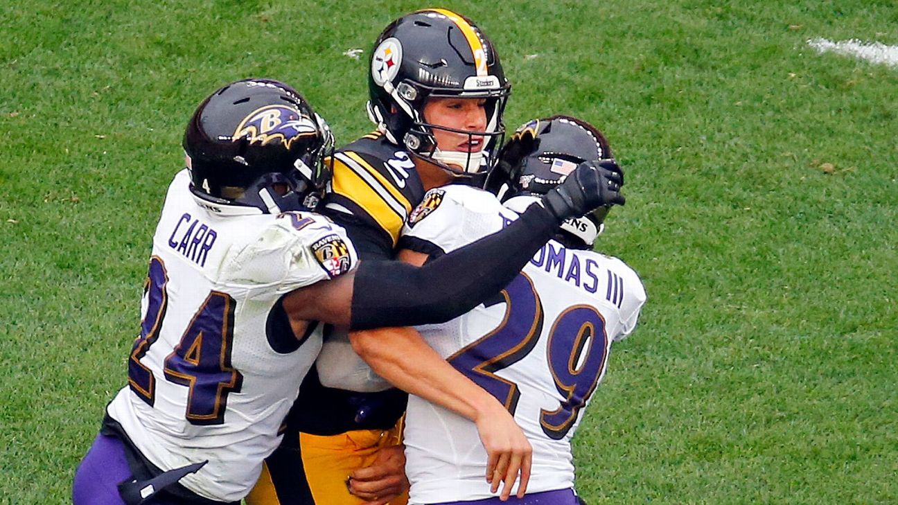 Pittsburgh Steelers quarterback Mason Rudolph knocked out in Baltimore  Ravens loss, NFL News