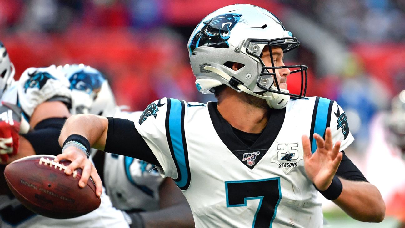 Panthers Kyle Allen not worried about Cam Newton's return