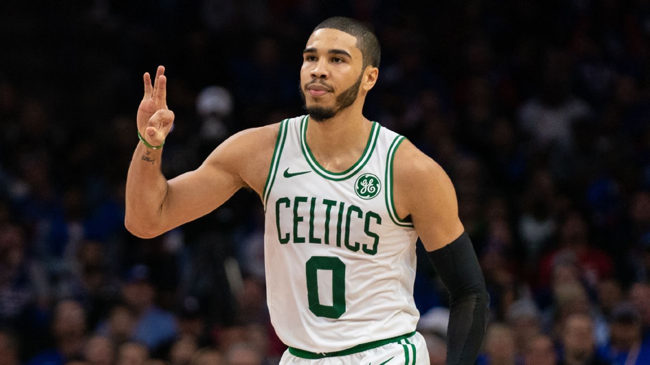 Boston Celtics' Jayson Tatum asked to swap jerseys with Carmelo Anthony,  plus 7 things we learned from Celtics vs. Blazers 