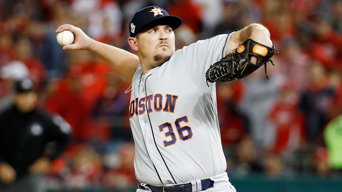 August 10, 2018:Houston Astros relief pitcher Will Harris (36) enters the  field prior to a Major League Baseball game between the Houston Astros and  the Seattle Mariners on 1970s night at Minute