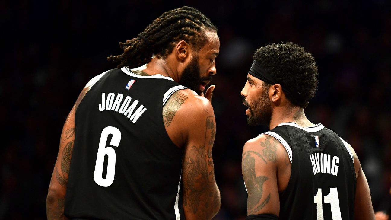 parque Pensativo Rezumar New Los Angeles Lakers center DeAndre Jordan says Kevin Durant, Kyrie  Irving remain 'brothers beyond basketball'